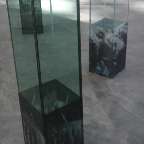 May-Sing, 2007, photographs, glasses, water, dimension variable